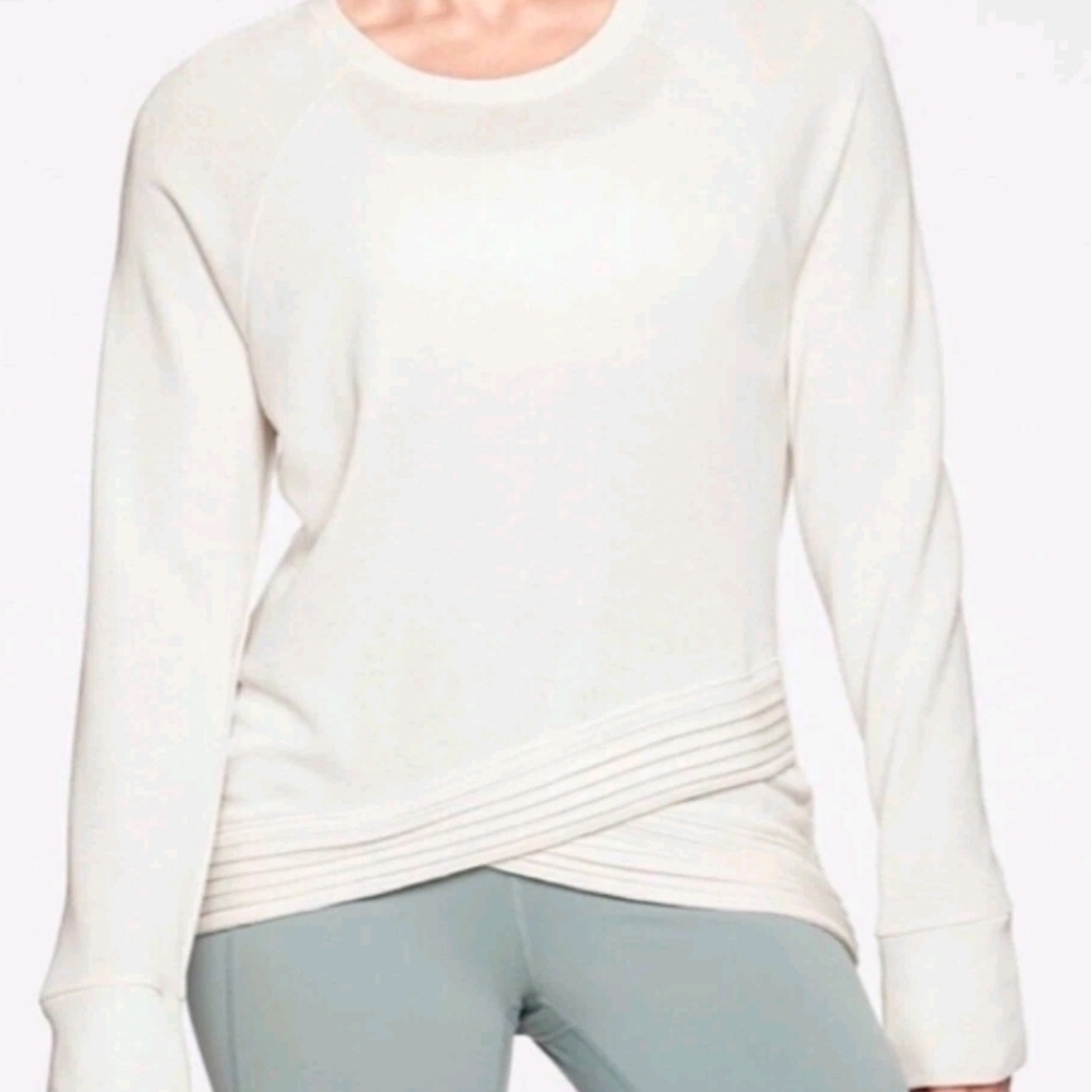 Athleta Soft Sweater High Low Criss Cross